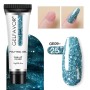 PolyGel UV /LED pentru unghii false GELFAVOR Gel For Nail Extension de 15 ml - GE0925 Glitter Blue